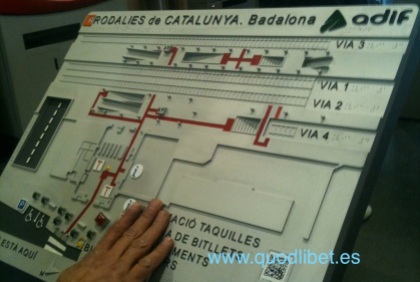 Plano tactil braille ADIF Rodalies Catalunya Badalona 3